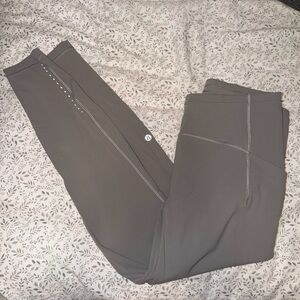 Gray Lulu Leggings with Side Detail